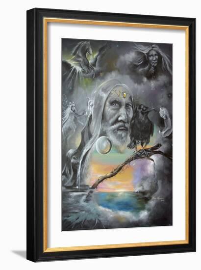 Merlin in Middle Earth-Sue Clyne-Framed Giclee Print