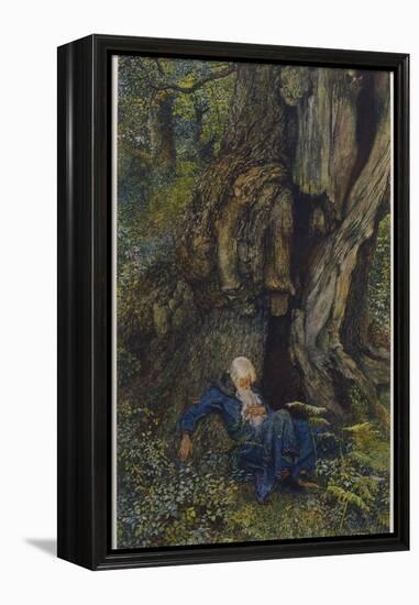Merlin Reveals the Secrets of His Magic to Vivien Who Promptly Deserts Him-Eleanor Fortescue Brickdale-Framed Premier Image Canvas
