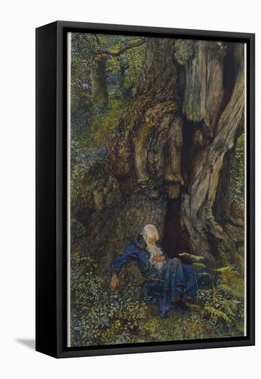 Merlin Reveals the Secrets of His Magic to Vivien Who Promptly Deserts Him-Eleanor Fortescue Brickdale-Framed Premier Image Canvas
