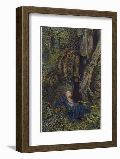 Merlin Reveals the Secrets of His Magic to Vivien Who Promptly Deserts Him-Eleanor Fortescue Brickdale-Framed Photographic Print