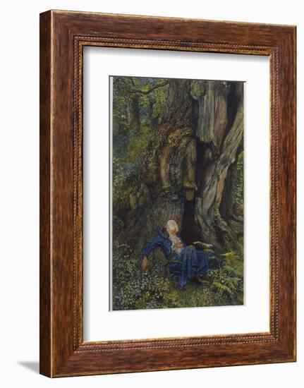 Merlin Reveals the Secrets of His Magic to Vivien Who Promptly Deserts Him-Eleanor Fortescue Brickdale-Framed Photographic Print