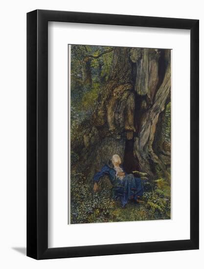 Merlin Reveals the Secrets of His Magic to Vivien Who Promptly Deserts Him-Eleanor Fortescue Brickdale-Framed Photographic Print