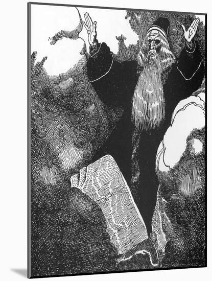 Merlin the Enchanter 'The Story of Sir Launcelot and His Companions' 1907 (Engraving)-Howard Pyle-Mounted Giclee Print