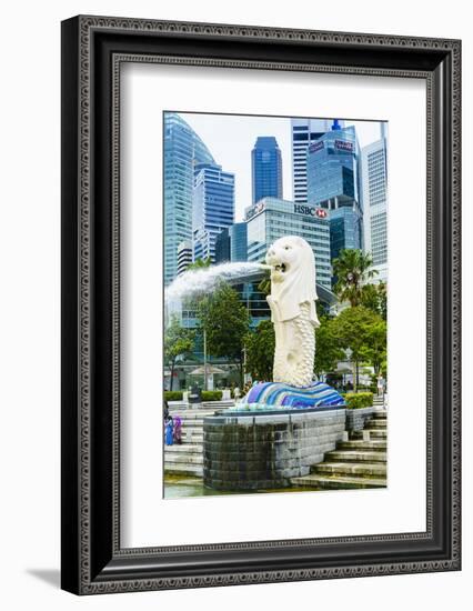 Merlion Statue, the National Symbol of Singapore and its Most Famous Landmark, Merlion Park-Fraser Hall-Framed Photographic Print