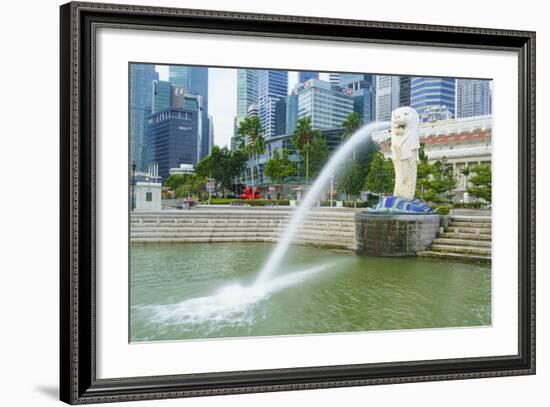 Merlion Statue, the National Symbol of Singapore and its Most Famous Landmark, Merlion Park-Fraser Hall-Framed Photographic Print