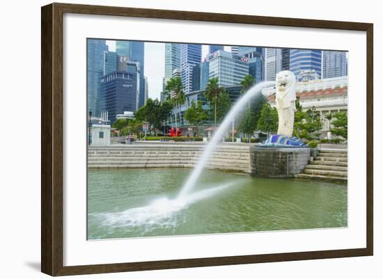 Merlion Statue, the National Symbol of Singapore and its Most Famous Landmark, Merlion Park-Fraser Hall-Framed Photographic Print