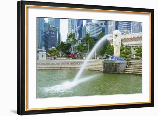 Merlion Statue, the National Symbol of Singapore and its Most Famous Landmark, Merlion Park-Fraser Hall-Framed Photographic Print