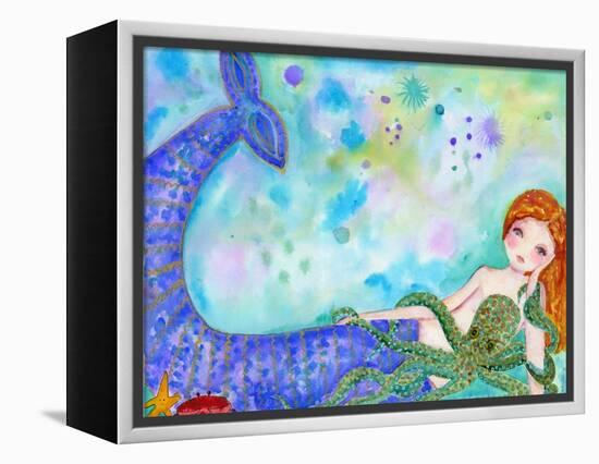 Mermaid Besties-Wyanne-Framed Premier Image Canvas