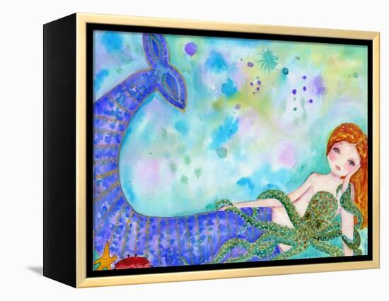 Mermaid Besties-Wyanne-Framed Premier Image Canvas