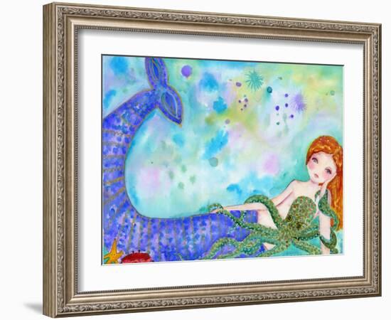 Mermaid Besties-Wyanne-Framed Giclee Print