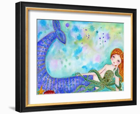 Mermaid Besties-Wyanne-Framed Giclee Print