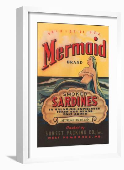 Mermaid Brand Smoked Sardines-null-Framed Art Print