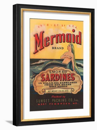 Mermaid Brand Smoked Sardines-null-Framed Art Print