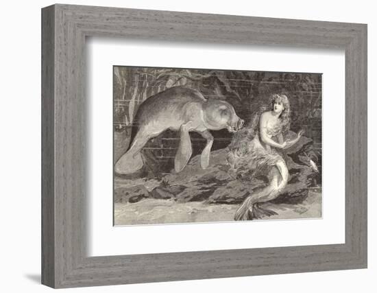 Mermaid Compared with the Manatee at the Zoological Gardens London-null-Framed Photographic Print