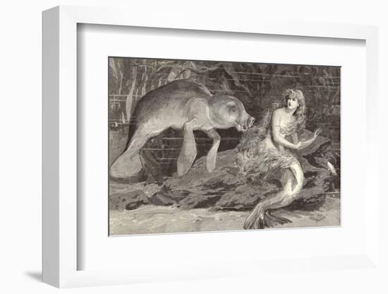 Mermaid Compared with the Manatee at the Zoological Gardens London-null-Framed Photographic Print