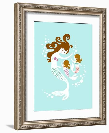 Mermaid Daughters-The Paper Nut-Framed Art Print