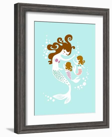 Mermaid Daughters-The Paper Nut-Framed Art Print