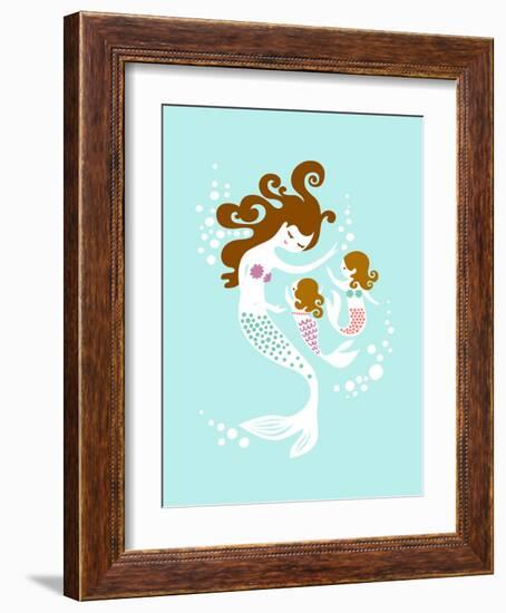 Mermaid Daughters-The Paper Nut-Framed Art Print