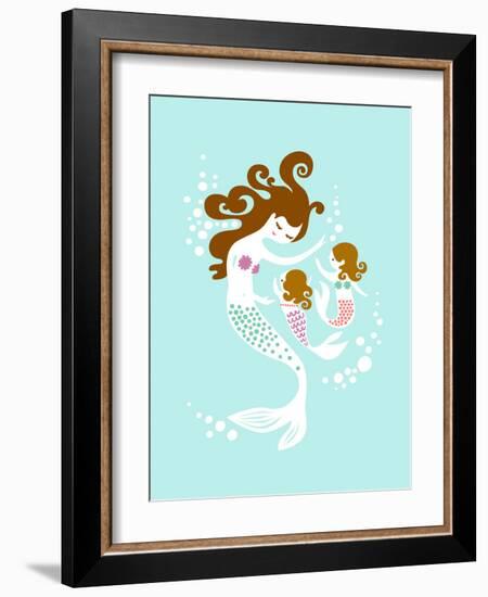 Mermaid Daughters-The Paper Nut-Framed Art Print