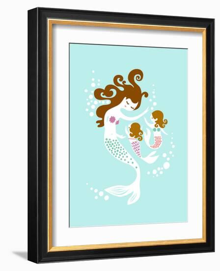 Mermaid Daughters-The Paper Nut-Framed Art Print