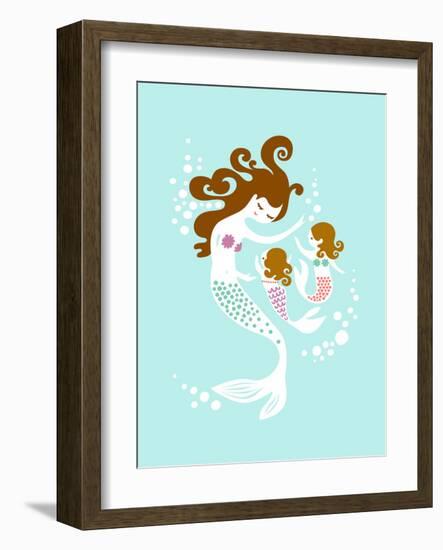 Mermaid Daughters-The Paper Nut-Framed Art Print