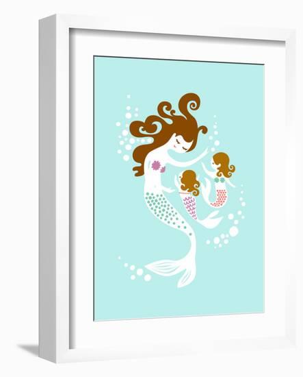 Mermaid Daughters-The Paper Nut-Framed Art Print