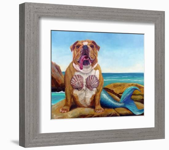 Mermaid Dog-Lucia Heffernan-Framed Art Print