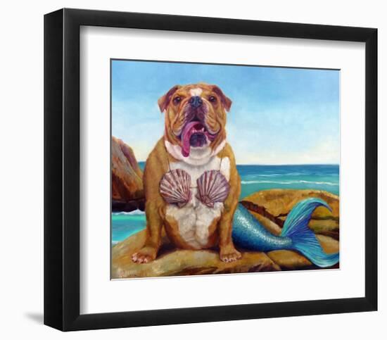 Mermaid Dog-Lucia Heffernan-Framed Art Print