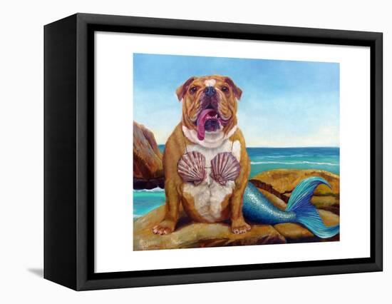 Mermaid Dog-Lucia Heffernan-Framed Stretched Canvas