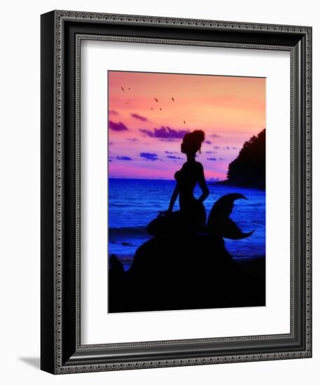 Mermaid Dreams-Julie Fain-Framed Art Print