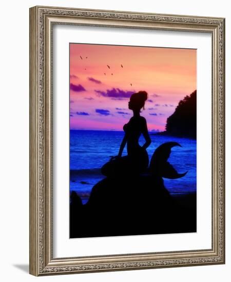 Mermaid Dreams-Julie Fain-Framed Art Print