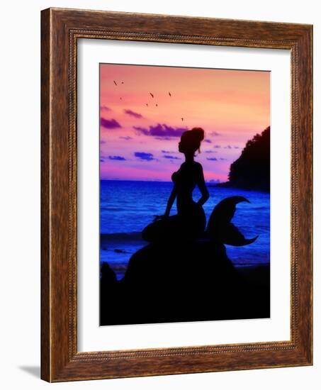 Mermaid Dreams-Julie Fain-Framed Art Print