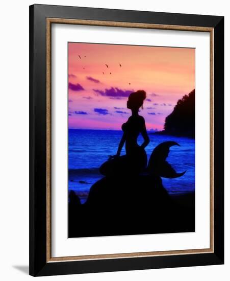 Mermaid Dreams-Julie Fain-Framed Art Print