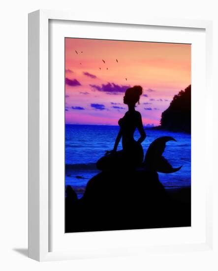 Mermaid Dreams-Julie Fain-Framed Art Print