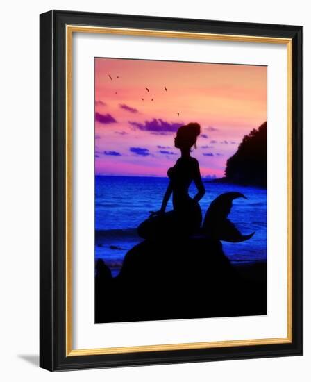 Mermaid Dreams-Julie Fain-Framed Art Print