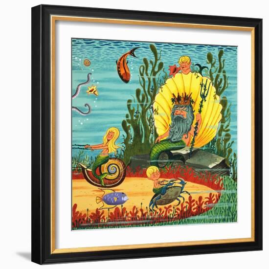 Mermaid Folk-null-Framed Giclee Print