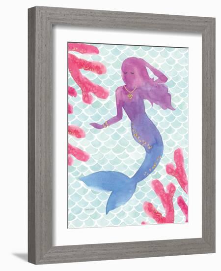 Mermaid Friends I-null-Framed Art Print