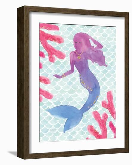 Mermaid Friends I-null-Framed Art Print