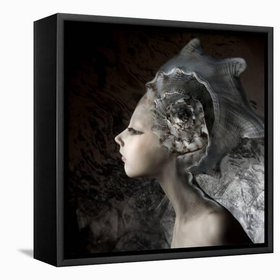 Mermaid Girl In An Unusual Headgear, A Hat-Lilun-Framed Stretched Canvas