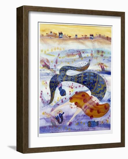 Mermaid - Illustration by Patrizia La Porta, 1998-Patrizia La Porta-Framed Giclee Print