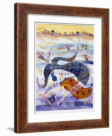 Mermaid - Illustration by Patrizia La Porta, 1998-Patrizia La Porta-Framed Giclee Print