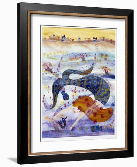 Mermaid - Illustration by Patrizia La Porta, 1998-Patrizia La Porta-Framed Giclee Print