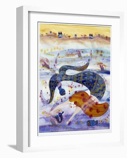 Mermaid - Illustration by Patrizia La Porta, 1998-Patrizia La Porta-Framed Giclee Print