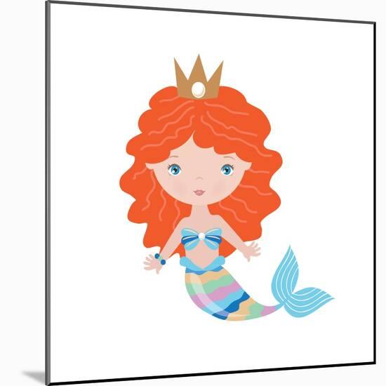 Mermaid Illustration-Svetlana Peskin-Mounted Art Print