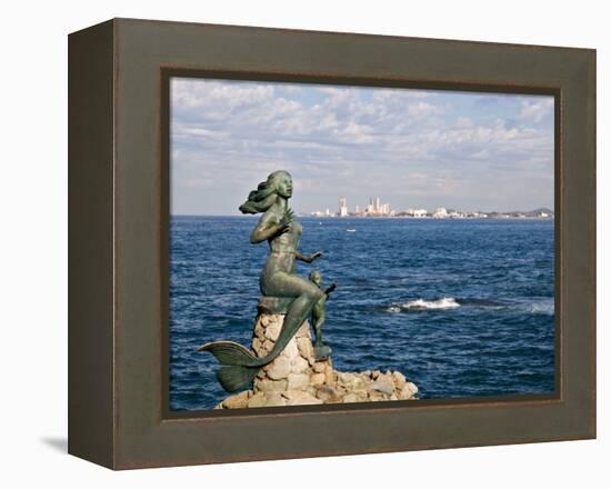 Mermaid Monument at the Glorieta Sanchez Taboada, Mazatlan, Mexico-Charles Sleicher-Framed Premier Image Canvas