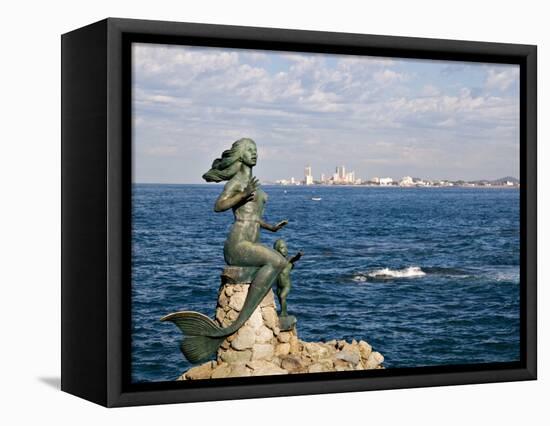 Mermaid Monument at the Glorieta Sanchez Taboada, Mazatlan, Mexico-Charles Sleicher-Framed Premier Image Canvas
