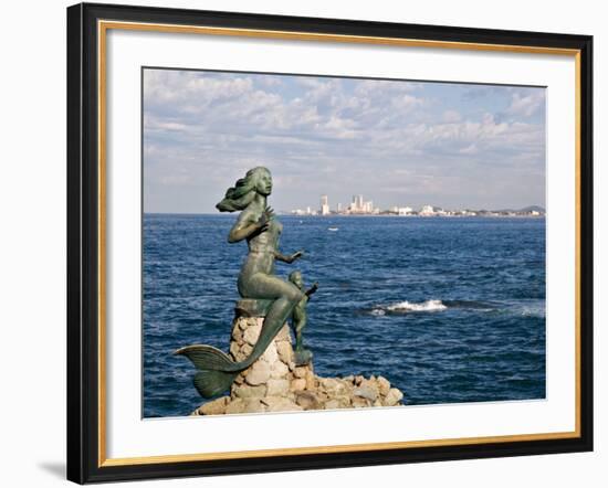 Mermaid Monument at the Glorieta Sanchez Taboada, Mazatlan, Mexico-Charles Sleicher-Framed Photographic Print