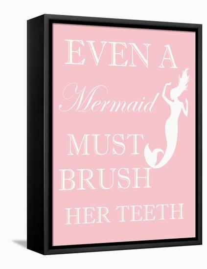 Mermaid Must Brush-Taylor Greene-Framed Stretched Canvas