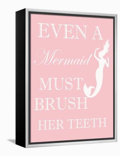 Mermaid Must Brush-Taylor Greene-Framed Stretched Canvas