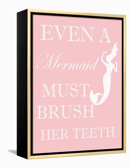 Mermaid Must Brush-Taylor Greene-Framed Stretched Canvas